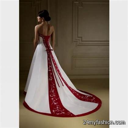 strapless red and white wedding dresses review