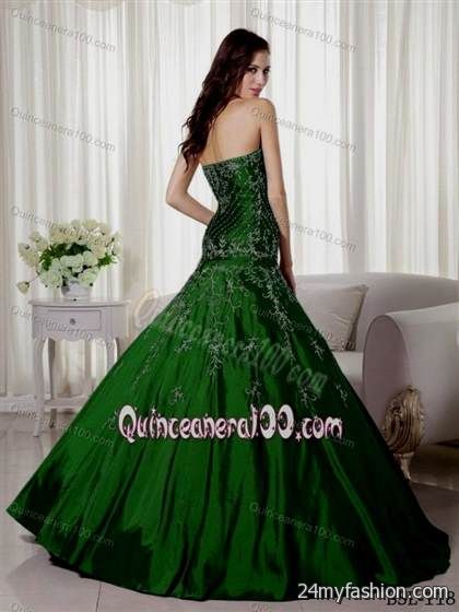 sweet 16 dresses dark green review