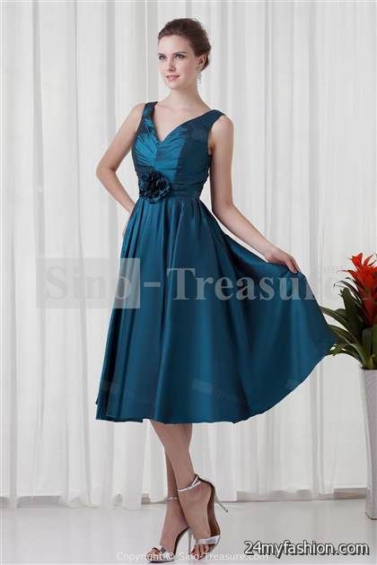 tea length dresses blue review