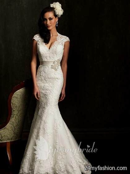 wedding dress lace cap sleeves review