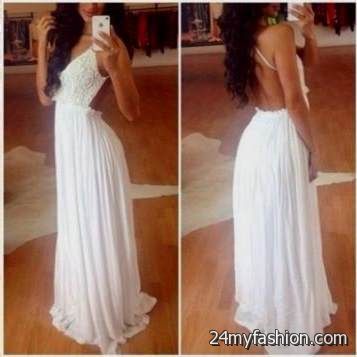 white lace prom dress open back review