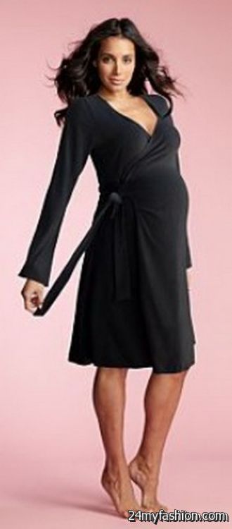 Black wrap maternity dress review