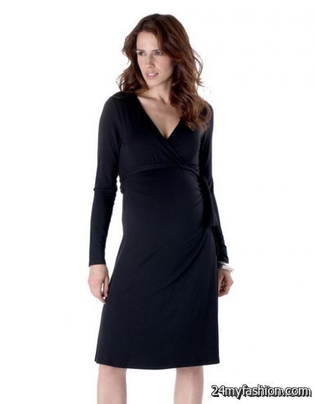 Black wrap maternity dress review