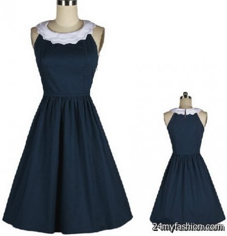 Navy blue summer dress review