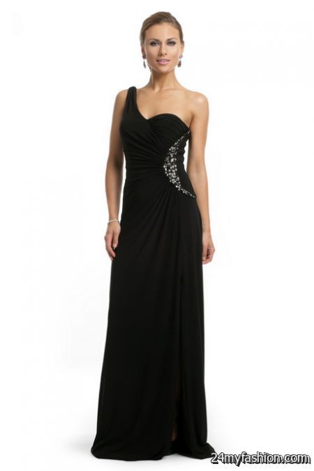 One shoulder black dresses review