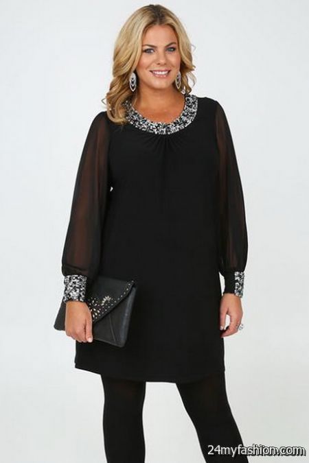 Plus size black dresses with sleeves review