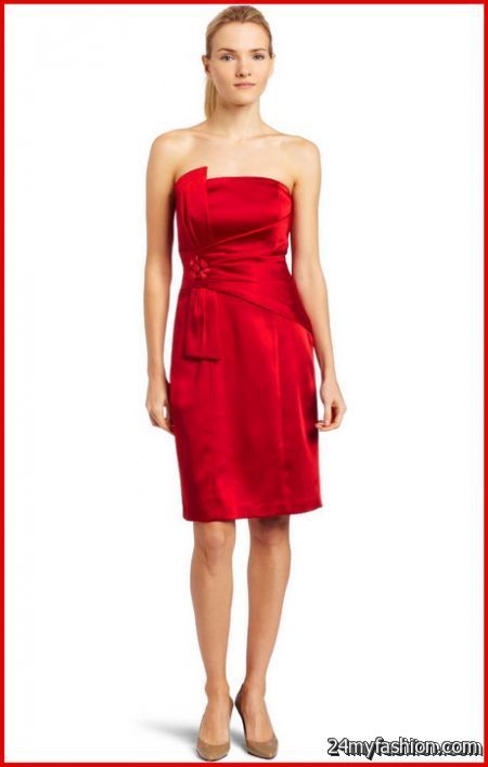 Red satin cocktail dress review