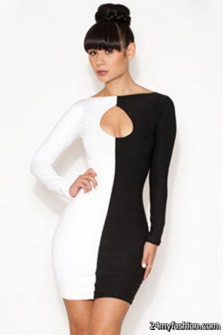 Sexy black and white dress review