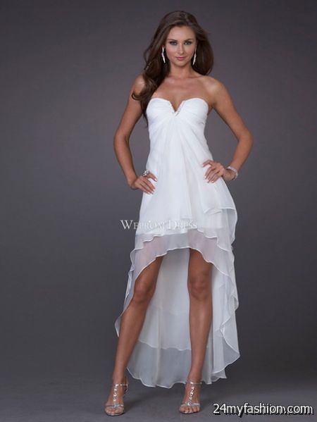 White strapless cocktail dresses review