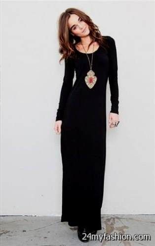 long black long sleeve dresses review