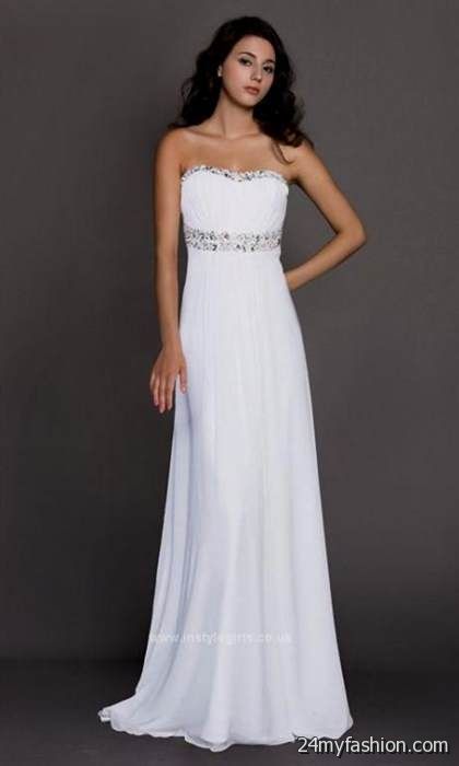 long white prom dresses review - B2B Fashion