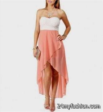 peach high low dresses review
