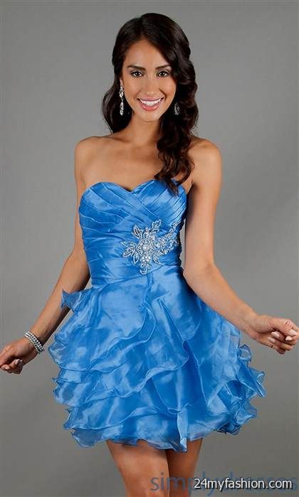 purple and blue short prom dresses review