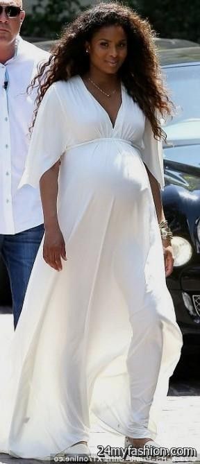 white maternity maxi dress review
