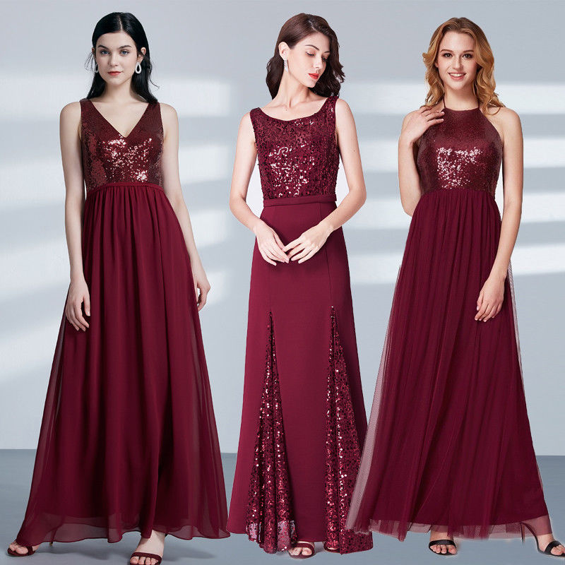 ever pretty burgundy dress