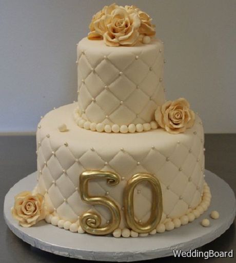 50th Wedding Anniversary Cakes Style and Design Concept