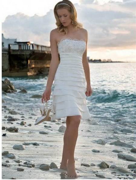 Beach wedding dress short