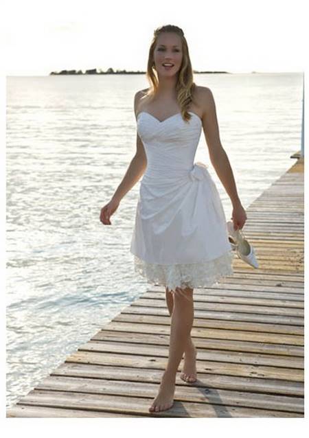 Beach wedding dress short