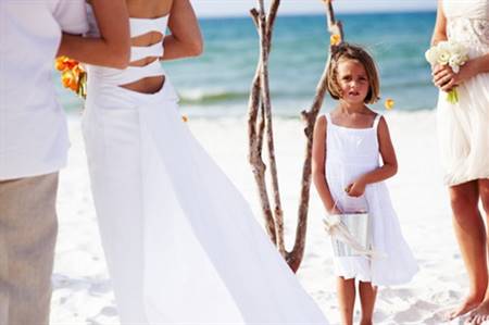 Beach wedding flower girl dresses
