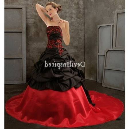 Black and red wedding dresses