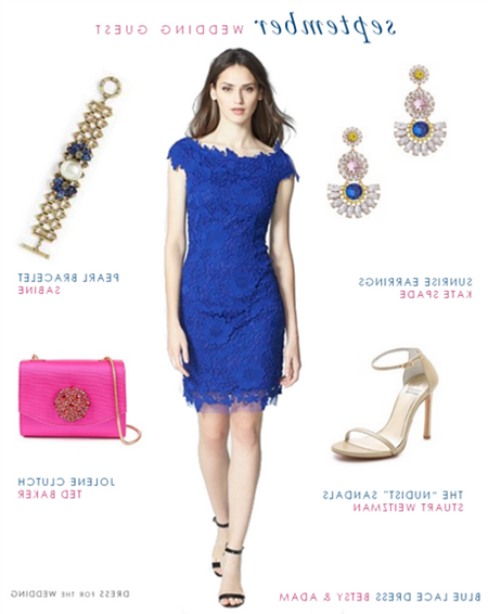 Blue dresses for a wedding guest