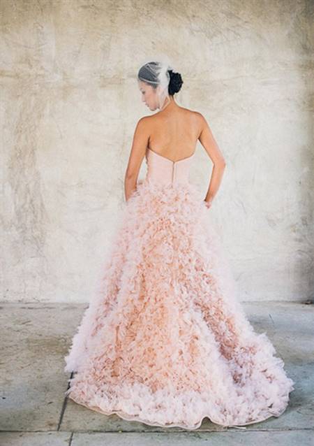 Blush colored wedding gowns