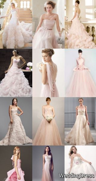 Bridal Trends women’s : Color, Color, Color                                      Pink Wedding Dresses