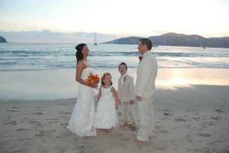 Casual beach wedding