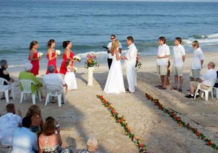 Casual beach wedding