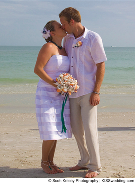 Casual beach wedding attire