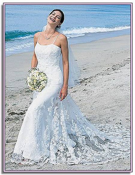 Designer beach wedding dress