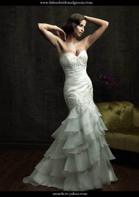 Form fitting wedding dresses