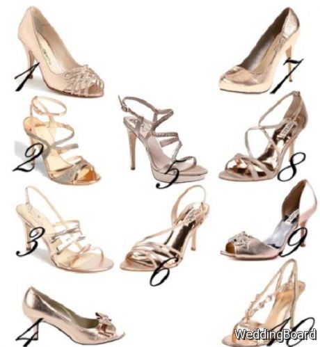 Gold Wedding Shoes is Not Old Fashion!
