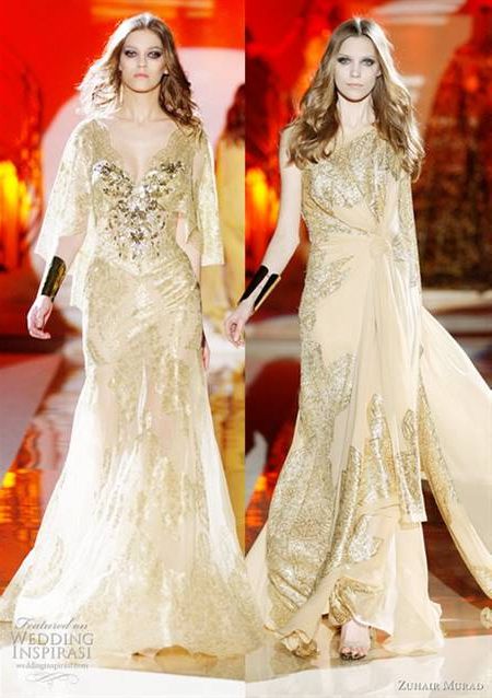 Gold wedding dresses