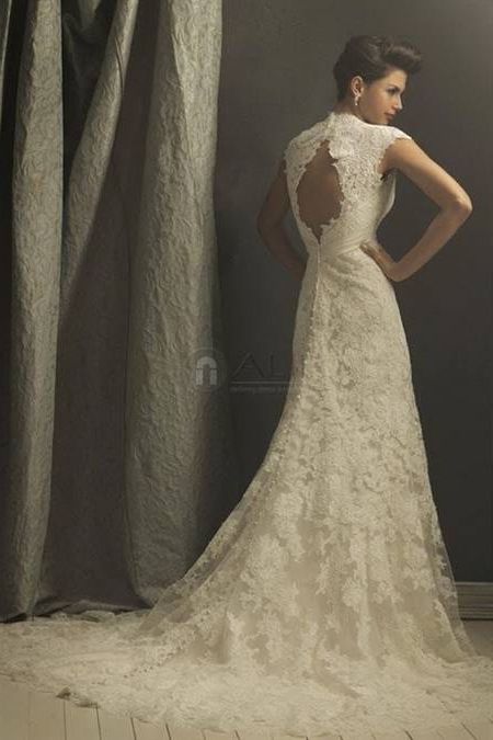 Lace overlay wedding dress