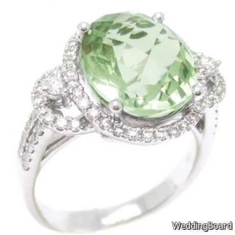 Light green diamond ring