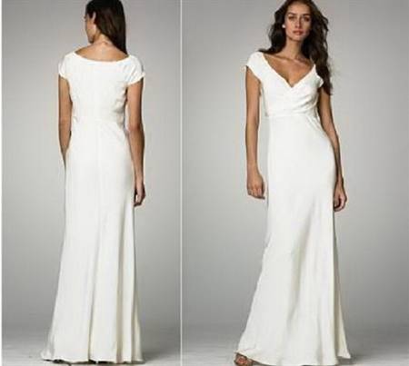 Linen beach wedding dresses