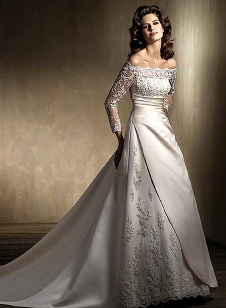 Long sleeved wedding gowns