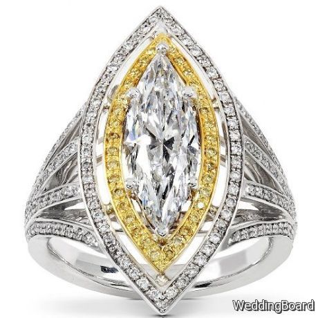 Marquise diamond engagement ring