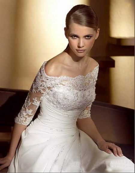 Off the shoulder lace wedding dresses