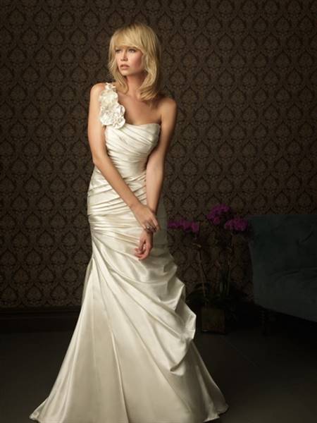 One shoulder wedding gowns