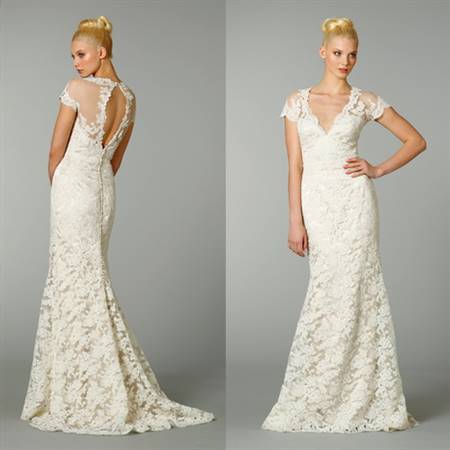Open back lace wedding dresses