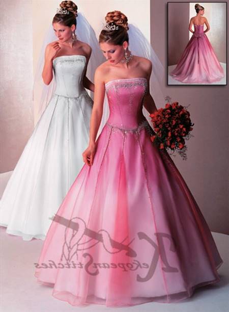 Pink wedding dresses