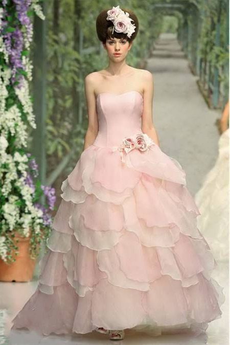 Pink wedding gowns