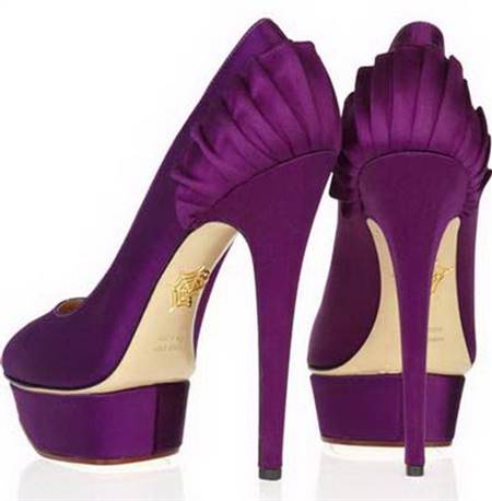 Purple heels wedding