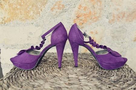 Purple heels wedding
