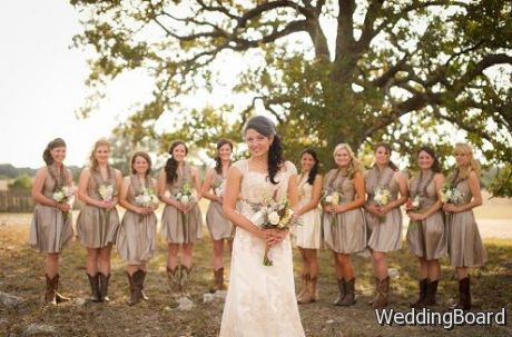 Rustic country wedding bridesmaid dresses