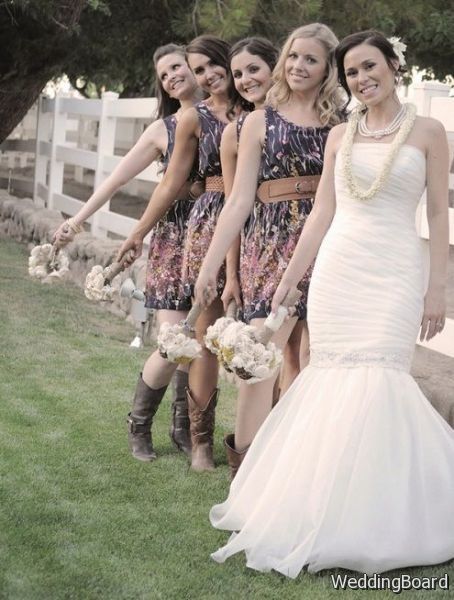 Rustic country wedding bridesmaid dresses
