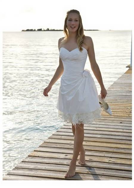Short beach wedding dress