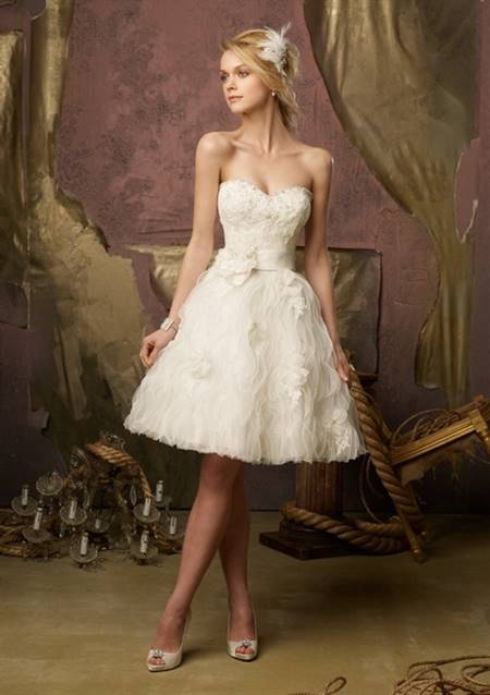 Short ivory wedding dresses
